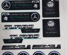 AMG Car Stickers Mercedes Badge turbo G2 Petronas