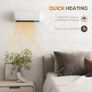 Ceramic Electric Heater with Fan Adjustable Thermostat Wall Mounted Image 2