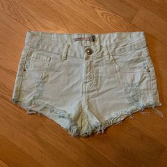 Pale Green Bershka Shorts