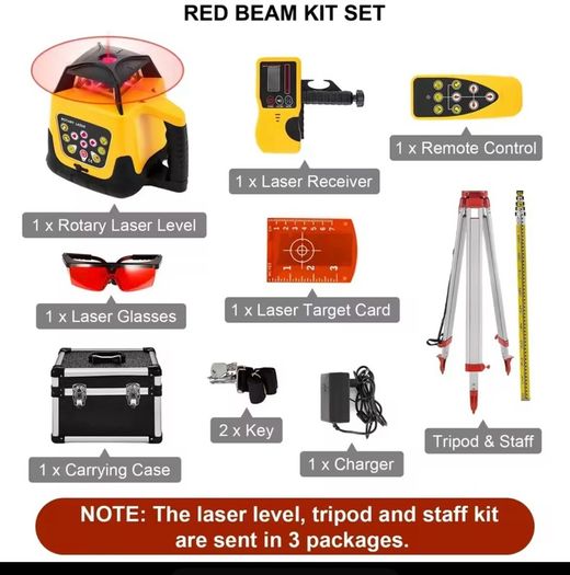 360 Rotation Laser Level Auto Self-Leveling Vertical Horizontal Scanning Professional Measurement Construction Tool kit