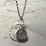 Sterling silver moonstone pendant. 18 or 20 inch chain Image 7