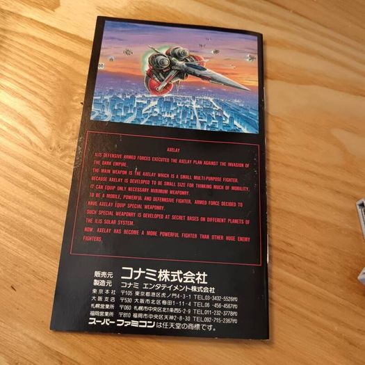 Axelay Nintendo Super Famicom.