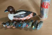 Collection of wooden ducks