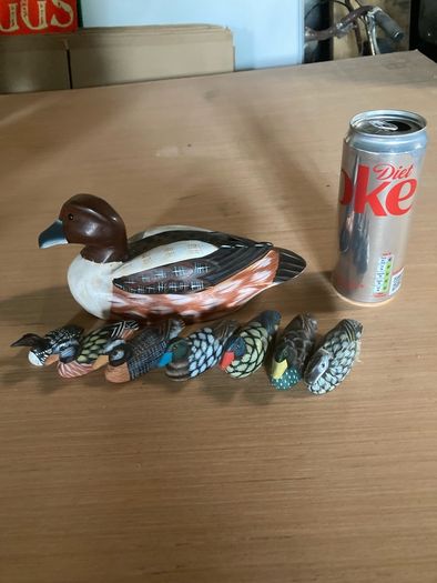 Collection of wooden ducks