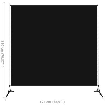 3 Panel Upgraded Room Divider Folding Privacy Screen, Freestanding Partition with Lockable Wheels, Room Separation for Home Office Bedroom, 262cm (W) x 183cm (H), Black