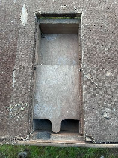 Old folding card table