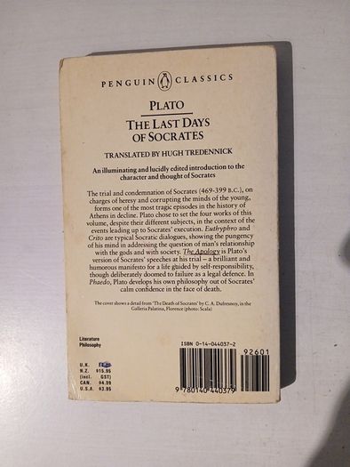 The Last Days of Socrates by Plato