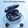 Rulefiss BX27 Bluetooth Headphones 5.4 Sport, 75-Hour Battery Life, Hi-Fi Stereo Deep Bass Wireless Earbuds, 4 ENC Noise-Cancelling Mics, IP7 Waterproof In-Ear with Ear Hooks, USB-C, LED Display Image 7