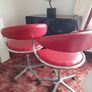 Red Leather Swivel Chair/s Image 5
