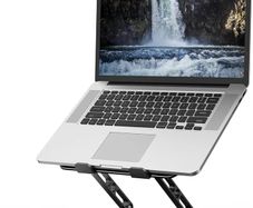 Adjustable Laptop Stand for Desk, Metal Foldable Laptop Riser, Portable Laptop Holder Desktop Book Stands, Ventilated Cooling Computer Notebook Stand Compatible with 10 15.6 Laptops