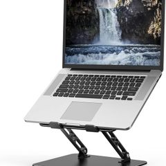 Adjustable Laptop Stand for Desk, Metal Foldable Laptop Riser, Portable Laptop Holder Desktop Book Stands, Ventilated Cooling Computer Notebook Stand Compatible with 10 15.6 Laptops