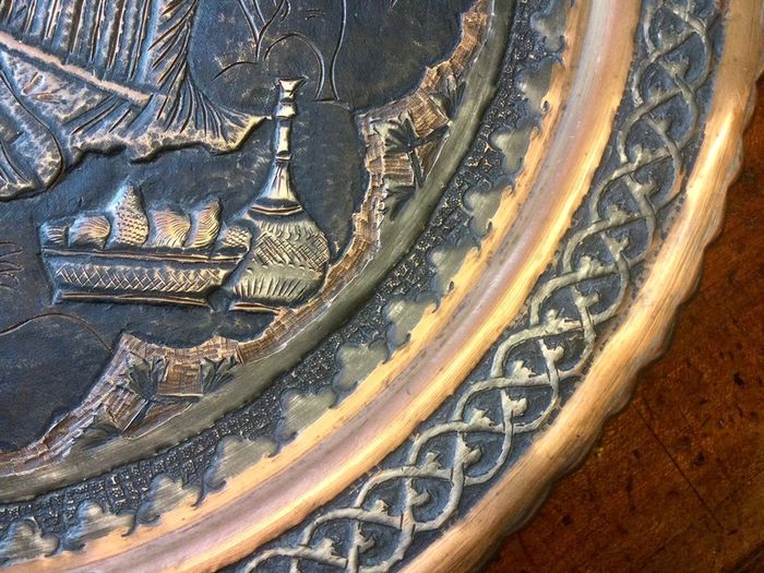 Antique Brass and Copper Charger