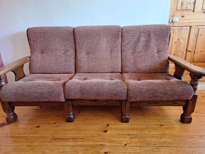 Classic 3 Piece vintage Dutch Oak Suite