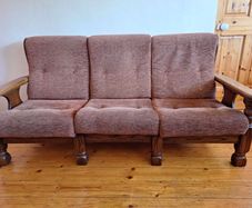 Classic 3 Piece vintage Dutch Oak Suite