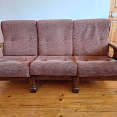 Classic 3 Piece vintage Dutch Oak Suite