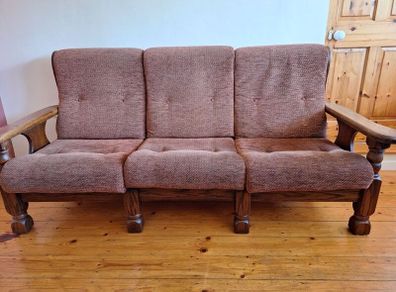 Classic 3 Piece vintage Dutch Oak Suite