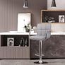 2pcs Adjustable Height Bar Stool Stainless Steel With Armrest Footrest Image 2