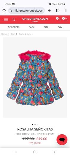 designer girls coat Rosalita Senoritas