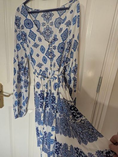 Blue & white dress