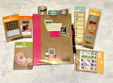 K&Company SMASH Pretty Pink Style Junk Journal Scrapbook Memory Book ALL SET NEW