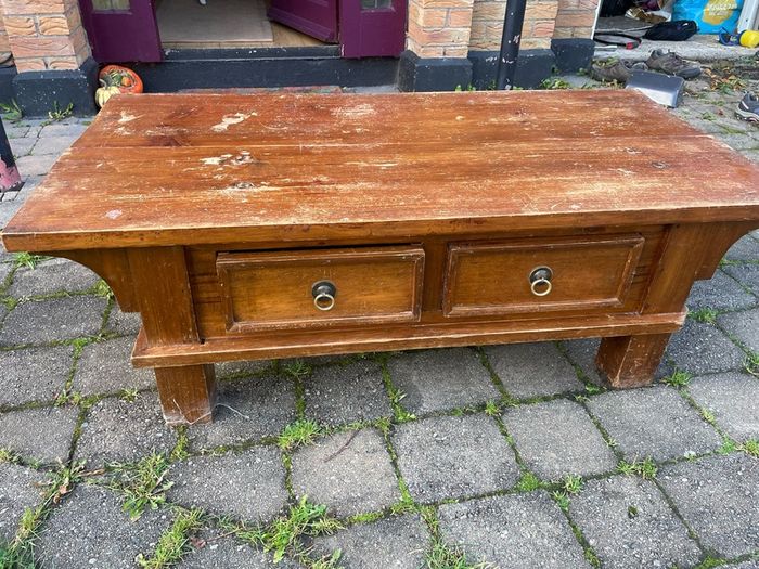wooden coffee table