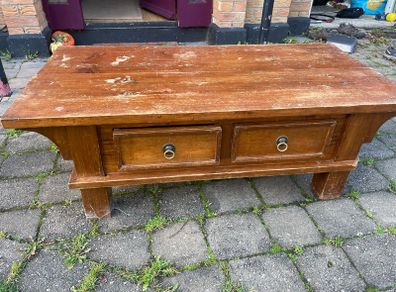 wooden coffee table