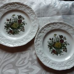 TWO mason ironstone 7inch plates
