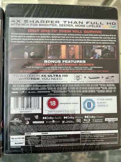 Halloween Trilogy 4k NEW (3 discs)