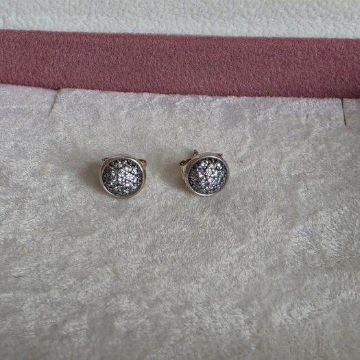 Pandora dazzling  earrings clear cubic zirconia very good condition