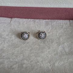 Pandora dazzling  earrings clear cubic zirconia very good condition