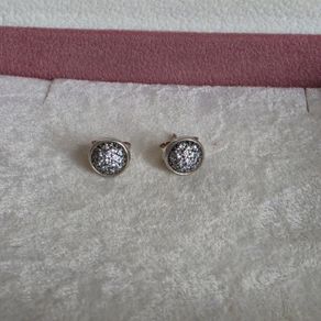 Pandora dazzling  earrings clear cubic zirconia very good condition