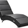 Relaxing Lounge Faux Leather  Living Room Ergonomic 186 x 55 cm Modern Recliner Chai Image 2