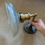 Industville brass/glass wall light Image 4