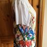 Ladies Bold floral stretch top size L Uk 14 includes postage Image 2