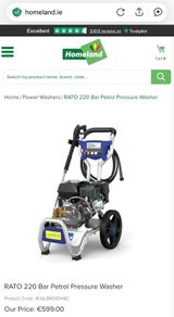 RATO 220 Bar Petrol Pressure Washer