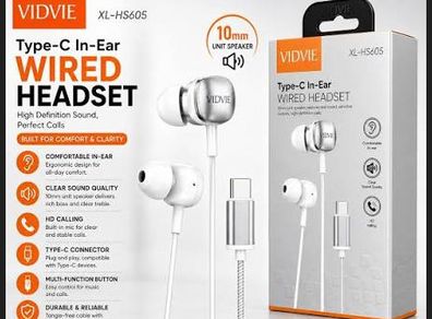 Type-C In-Ear Wired Earphone VIDVIE