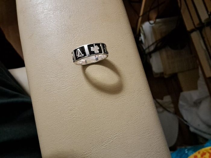 sterling black and silver ring