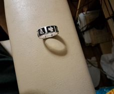 sterling black and silver ring