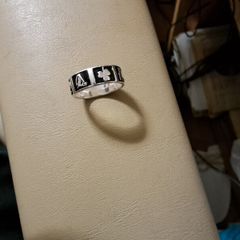 sterling black and silver ring