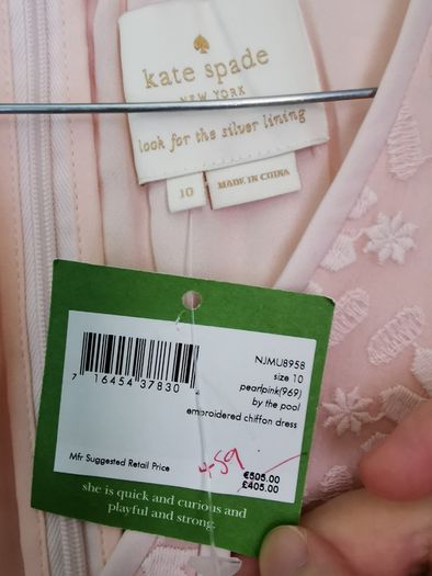 BNWT - Kate spade embroidered chiffon dress UK 14