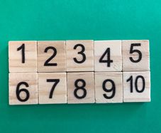 Scrabble tiles Letters / Numbers
