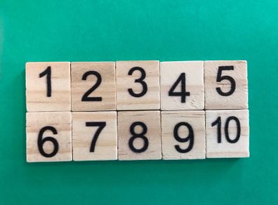 Scrabble tiles Letters / Numbers