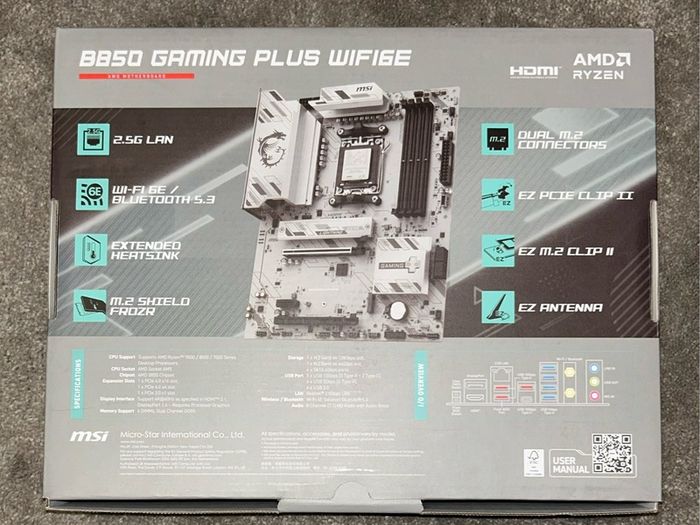 Msi B850 Gaming Plus Wifi 6e Motherboard