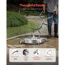 24" Pressure Washer Surface Cleaner, Stainless Steel Pressure Washer Attachments with 4 Wheels, 4000 Max PSI, 3/8 Quick Connector, 2 Spray Nozzles, Dual Handle, for Concrete, Patio, Sidewalk Image 2