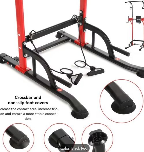 6-in-1 Adjustable Pull Up Bar Stand Heavy Duty  with Resistance Bands