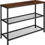 Console table, hallway table with 2 mesh shelves, Image 2
