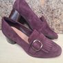 womens Clarks Un Cosmo Go burgundy suede court shoes heels formal buckle Size UK 5 D EU 38 BRAND NEW Image 2