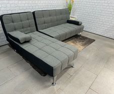 Dark grey fabric Nordic Comfort Chaise Sofa,198cm