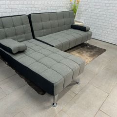 Dark grey fabric Nordic Comfort Chaise Sofa,198cm