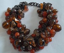 Beaded Bracelet - Amber Colours